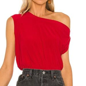 Norma Kamali x Revolve Drop Shoulder Top - Red